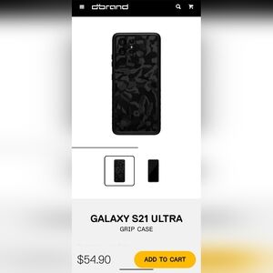 dbrand Black Camo Galaxy S21 UltraGrip Case